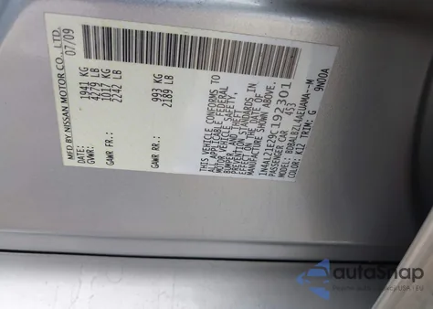 2009 Nissan Altima 2.5 S from USA, damaged, VIN 1N4AL21E29C192301